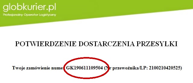 Śledzenie przesyłki - mail transakcyjny