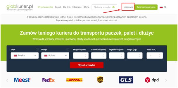 Faktury pro forma w Euro w GlobKurier.pl