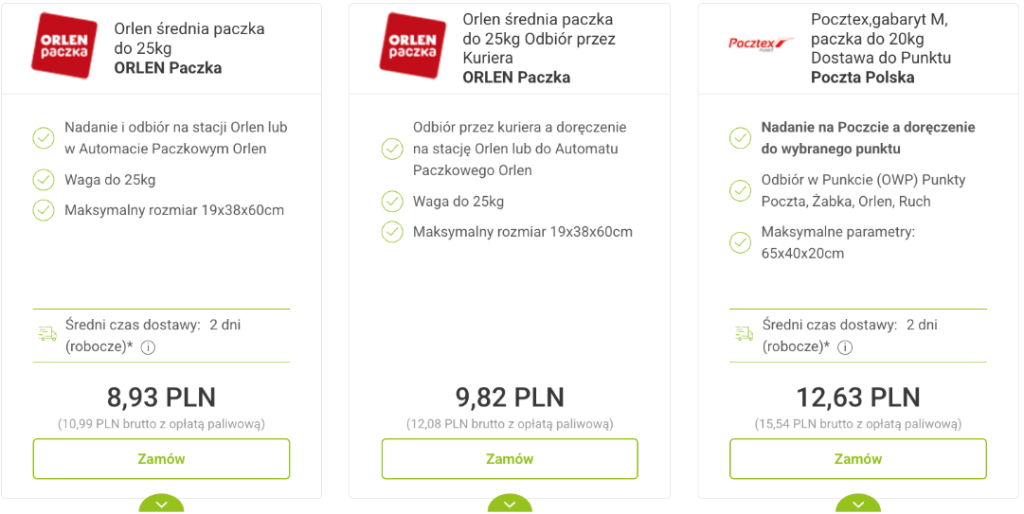 list do holandii cena