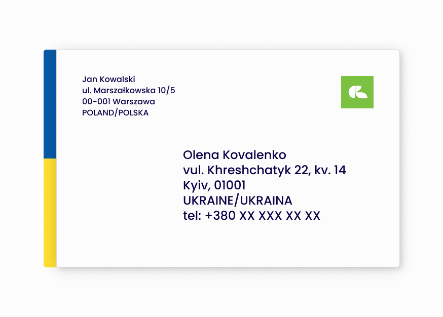 jak zaadresować list na ukrainę
